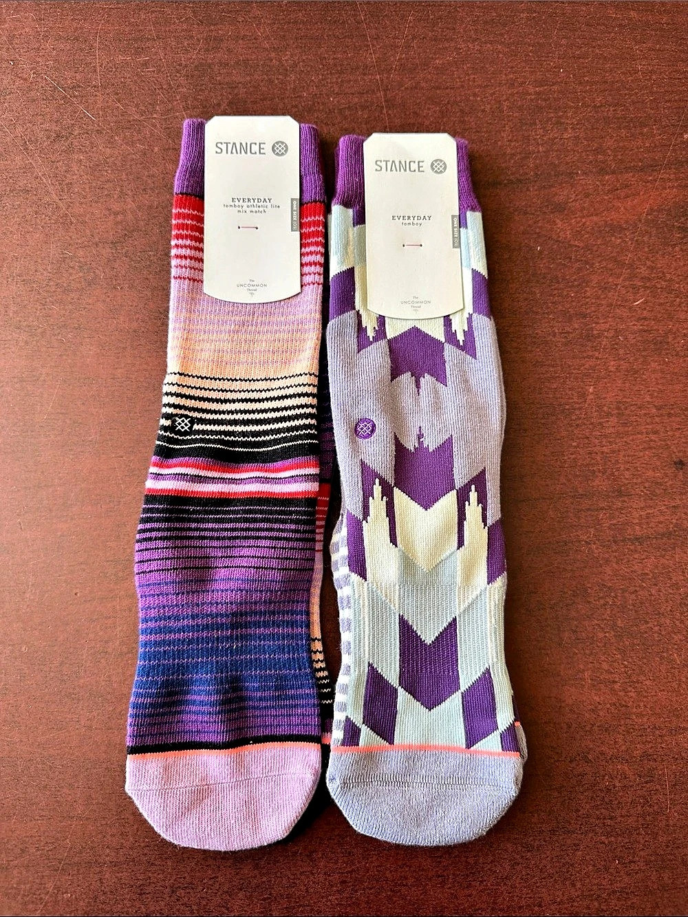 Set Stance Everyday Tomboy Socks 2-Pack (Amiga & Mesa Grande) Purple & Multicolo